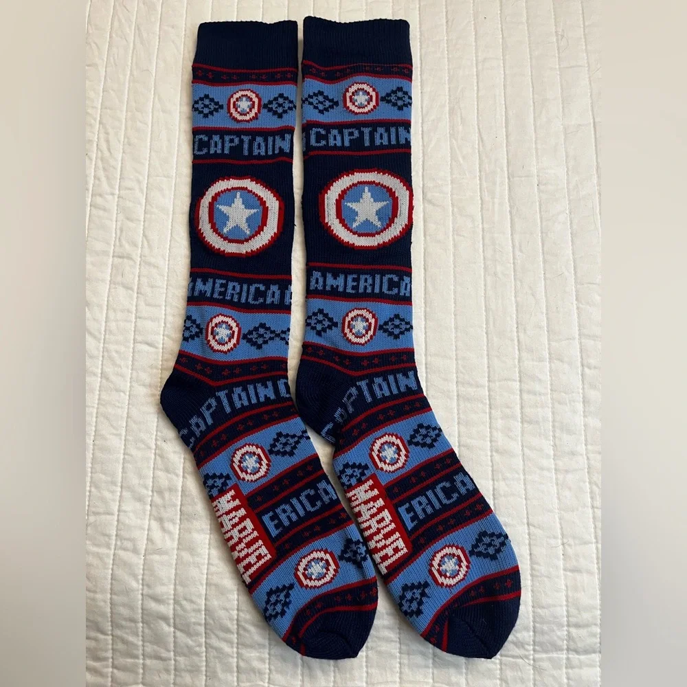 Captain America thick knit socks